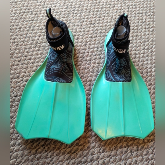 Walkable Seaview Swim Fins Women's 9 Men's 8 Neoprene Wetsuit Sock Snorkel Dive - Picture 7 of 7